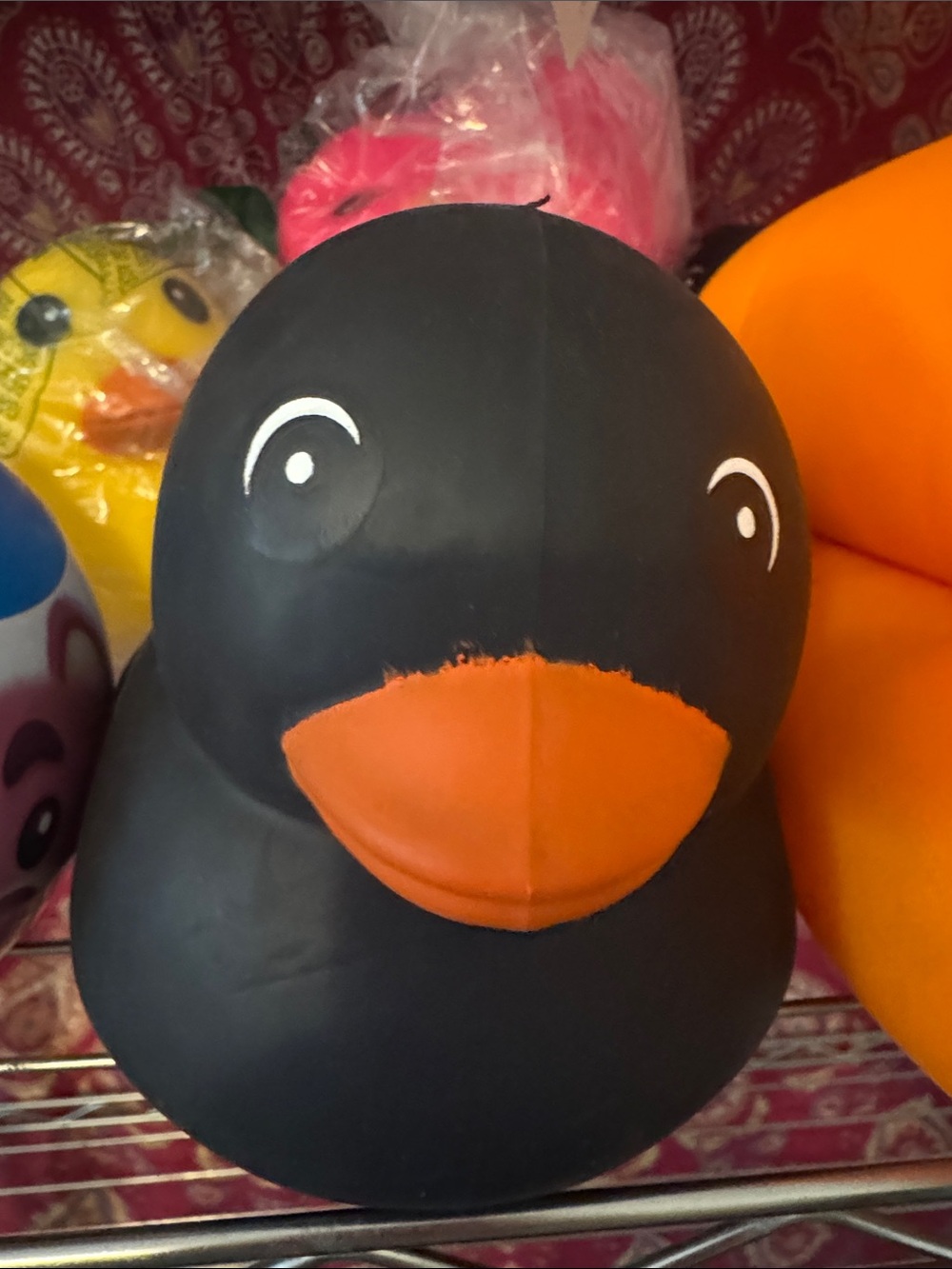 Black & Orange Kids squishy Duck Toy - Brand
